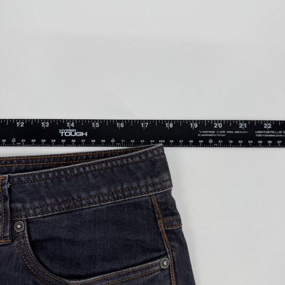 Prana Slim Fit Bridger Jeans Mens 35x32 Dark Wash Blue Organic Cotton M4BD32315 - Picture 8 of 10